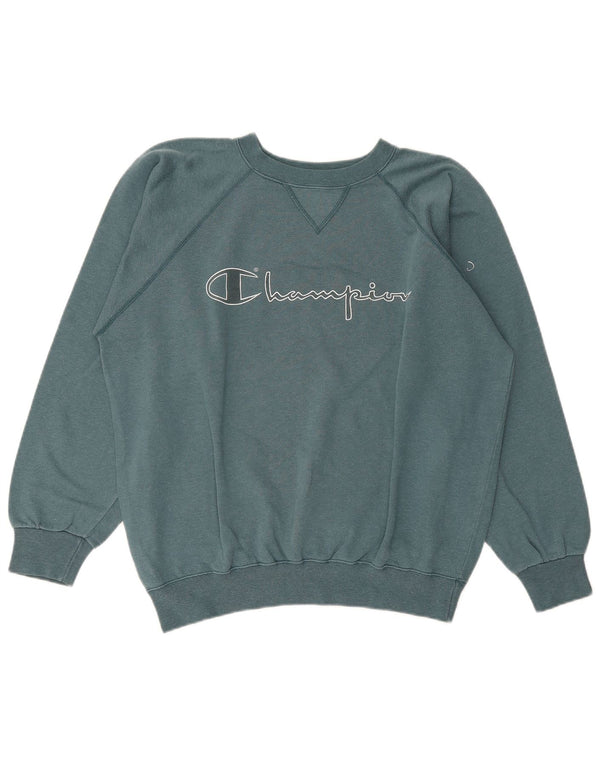 Champion Mens Graphic Sweatshirt Jumper Medium Green