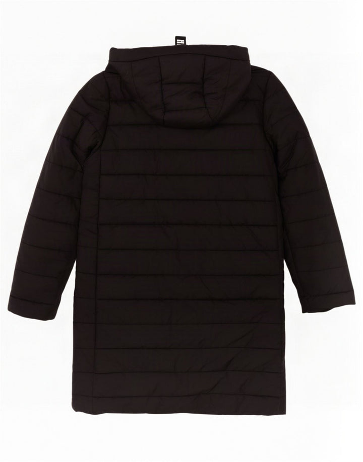 Puma Womens Hooded Padded Coat UK 14 Medium Black Polyester
