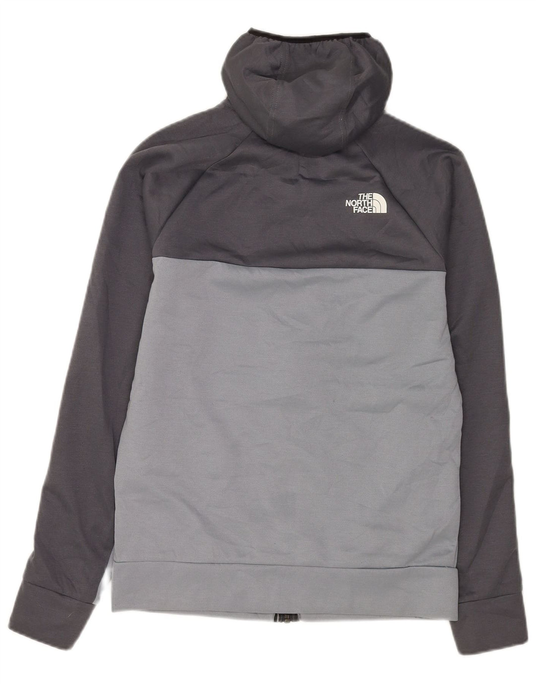 THE NORTH FACE Mens Zip Hoodie Sweater Small Grey Colourblock Polyester