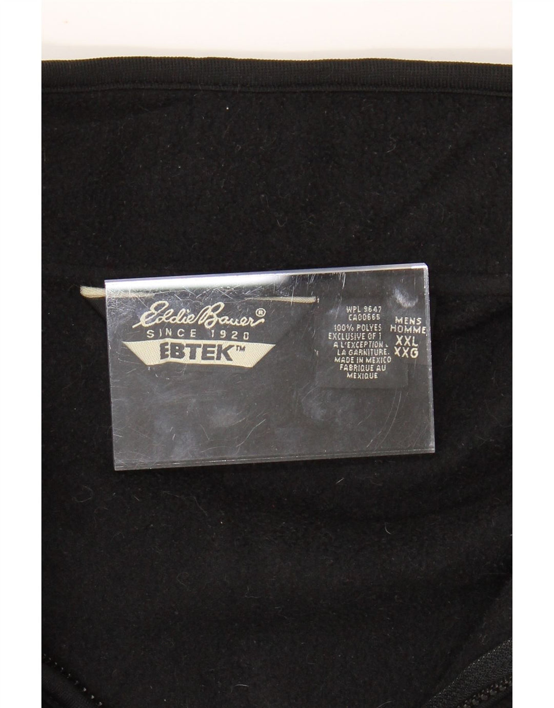 EDDIE BAUER Mens Loose Fit Fleece Gilet UK 44 2XL Black Polyester