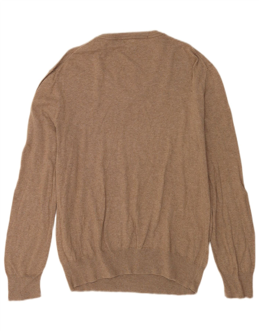 Gap Mens V-Neck Jumper Sweater Medium Beige Cotton