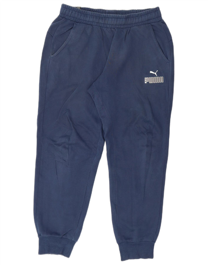 Puma Mens Graphic Tracksuit Trousers Joggers Medium Navy Blue