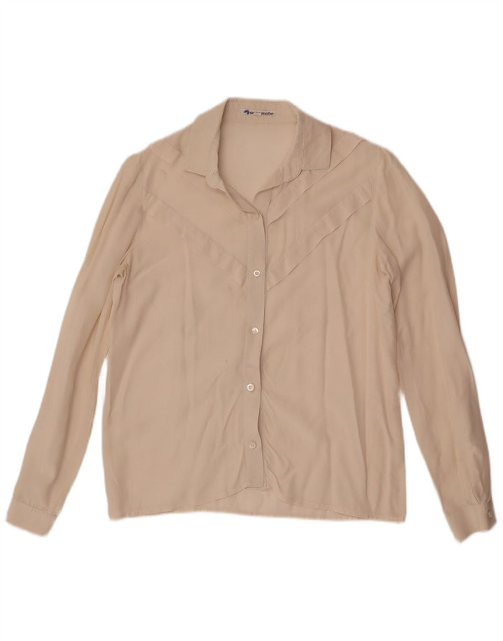 Vintage Womens Shirt Blouse IT 40 Small Off White