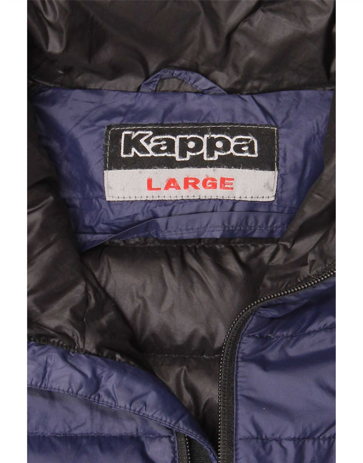 Kappa Mens Padded Jacket UK 40 Large Navy Blue Polyamide