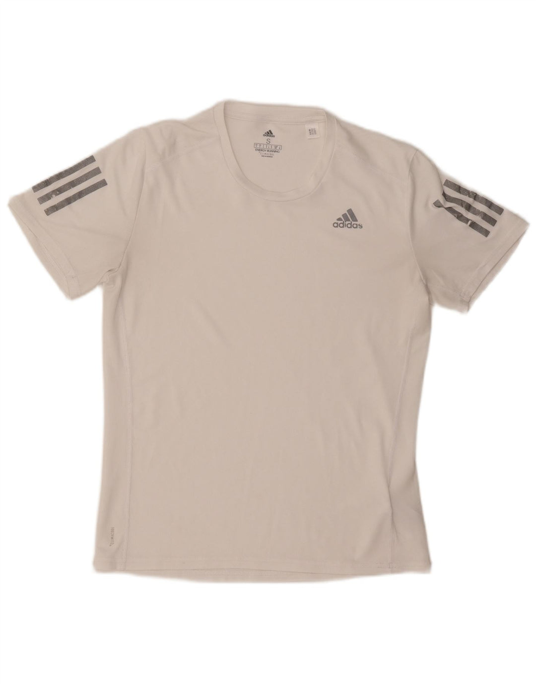 ADIDAS Mens Climacool T-Shirt Top Small Off White Polyester