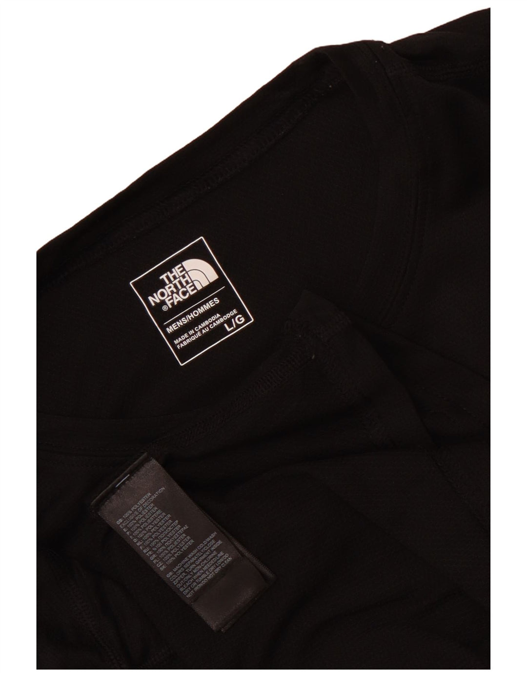 The North Face Mens T-Shirt Top Large Black Polyester