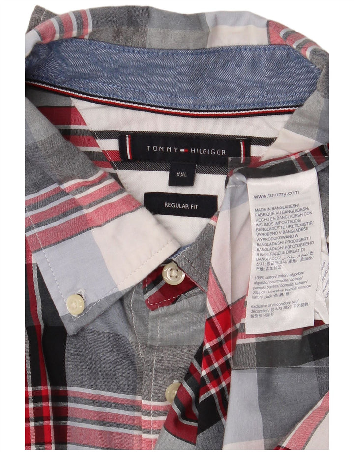 Tommy Hilfiger Mens Regular Fit Shirt 2XL Multicoloured Check Cotton