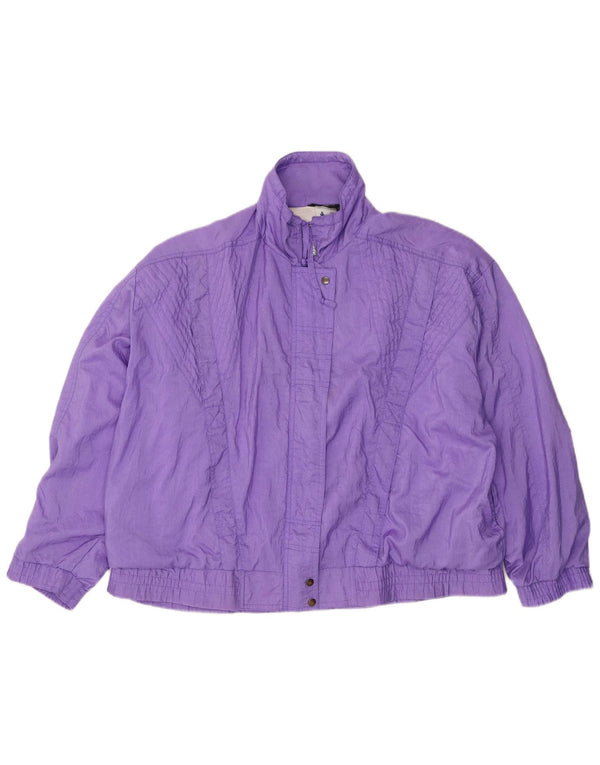 Rodeo Womens Oversized Rain Jacket EU 42 Large Purple Nylon