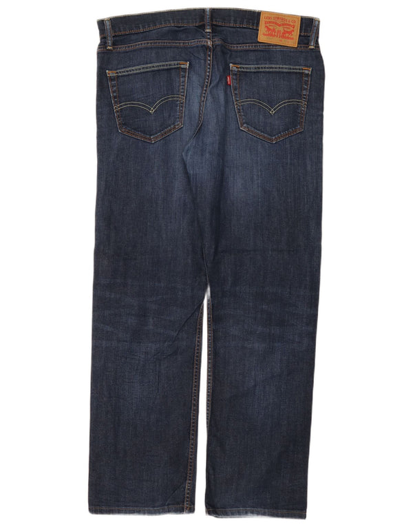 Levi's Womens 504 Straight Jeans W34 L32 Blue Cotton