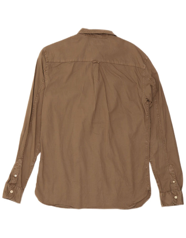 All Saints Mens Shirt Medium Brown Cotton