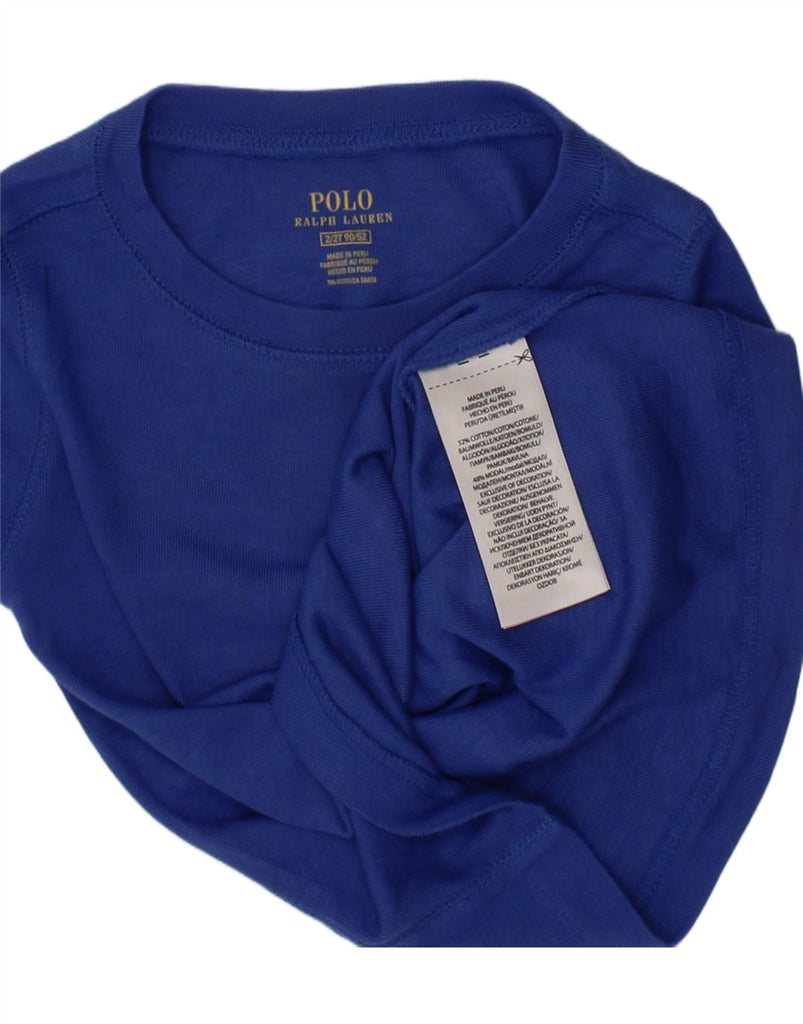 POLO RALPH LAUREN Baby Girls T-Shirt Top 18-24 Months Blue Cotton Vintage Polo Ralph Lauren and Second-Hand Polo Ralph Lauren from Messina Hembry 