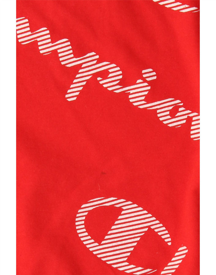 CHAMPION Mens Graphic T-Shirt Top Large Red Cotton