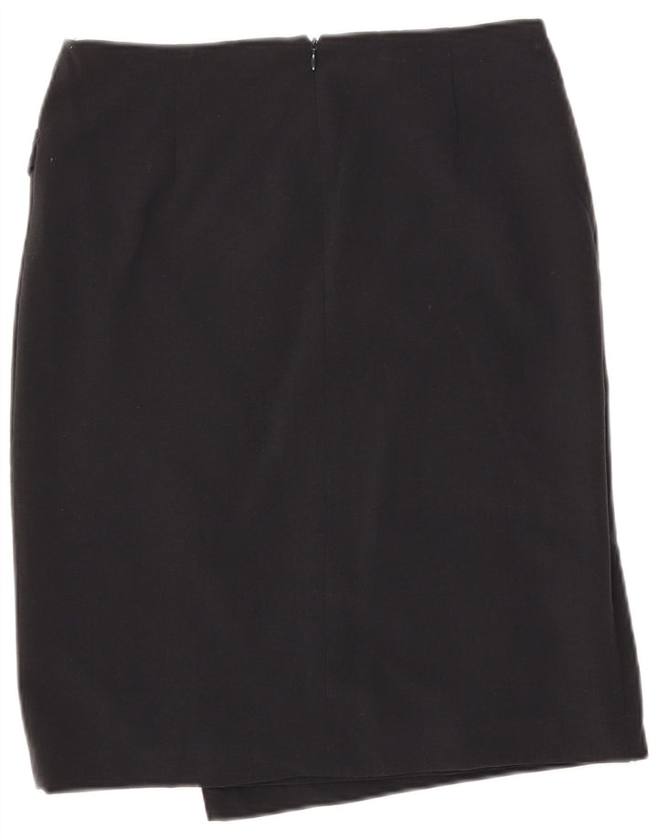 CALVIN KLEIN Womens Wrap Skirt US 4 Small W30  Black Polyester