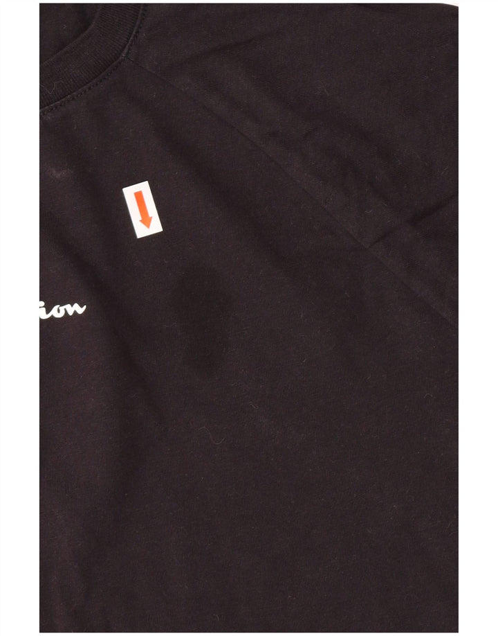Champion Womens Graphic T-Shirt Top XL Black Cotton