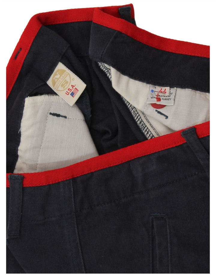 NORTH SAILS Womens High Waist A-Line Skirt EU 44 XL W30 Navy Blue Cotton