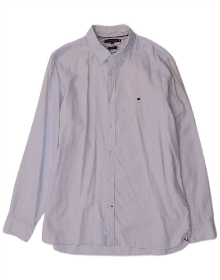 TOMMY HILFIGER Mens Slim Fit Shirt XL Blue