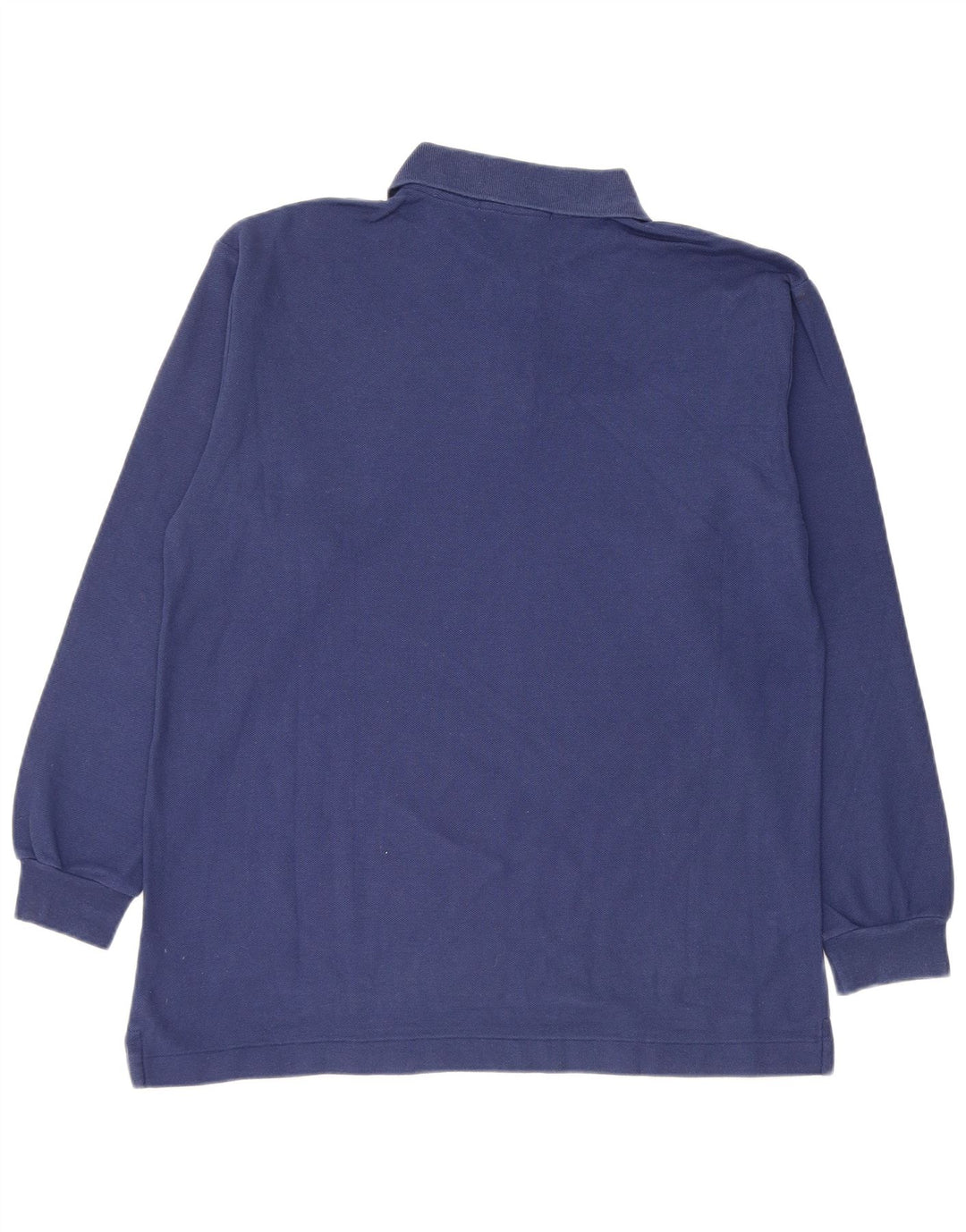 FILA Mens Long Sleeve Polo Shirt IT 48 Medium Navy Blue Cotton