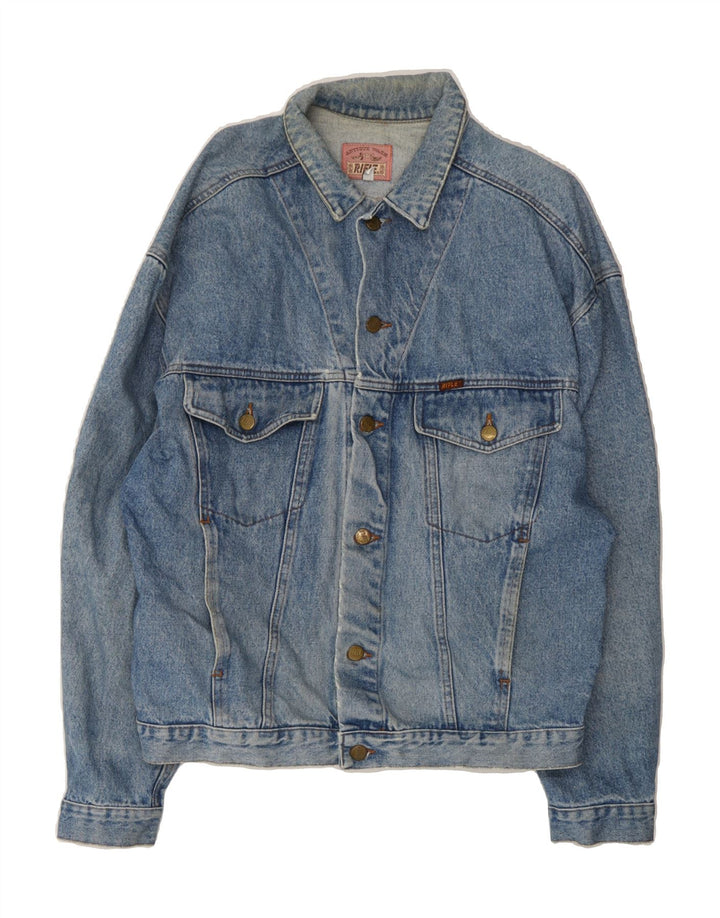 RIFLE Mens Denim Jacket UK 42 XL Blue Cotton Vintage Rifle and Second-Hand Rifle from Messina Hembry 