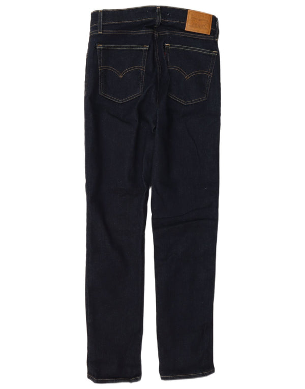 Levi's Womens 724 High Rise Straight Jeans W27 L30 Navy Blue Cotton