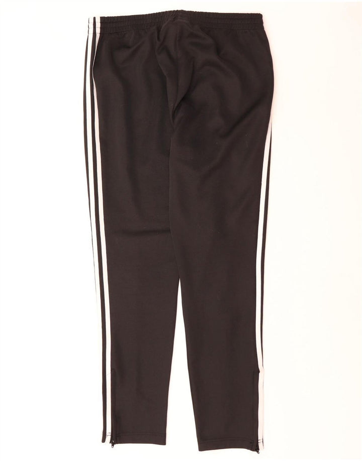 ADIDAS Womens Tracksuit Trousers UK 12 Medium Black Polyester