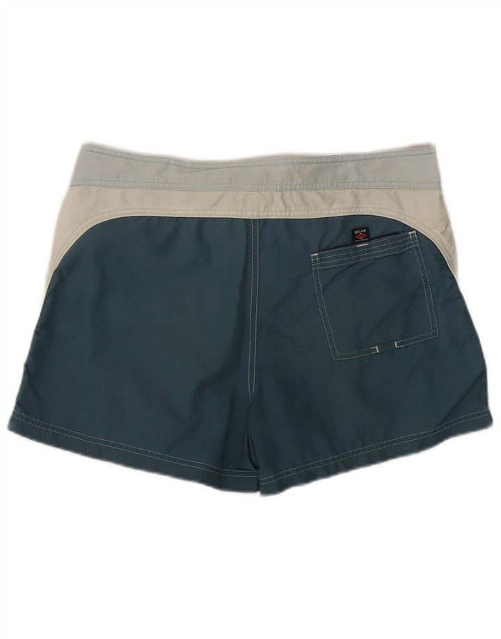 Bear Mens Swimming Shorts Large Blue Colourblock Polyamide