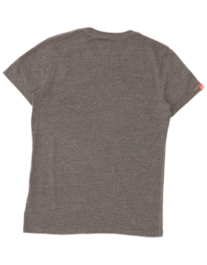 Superdry Mens Graphic T-Shirt Top Medium Grey Cotton