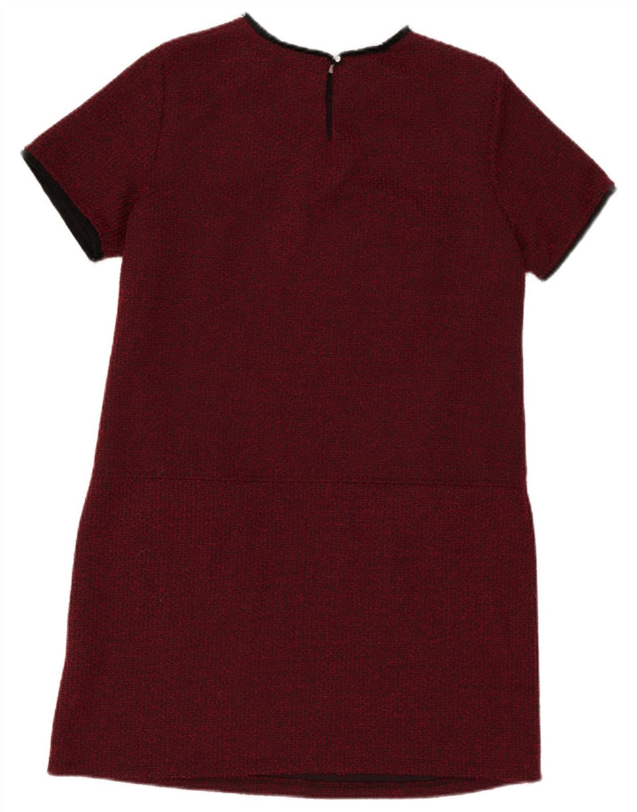 Wallis Womens Shift Dress UK 14 Large Burgundy Polyester