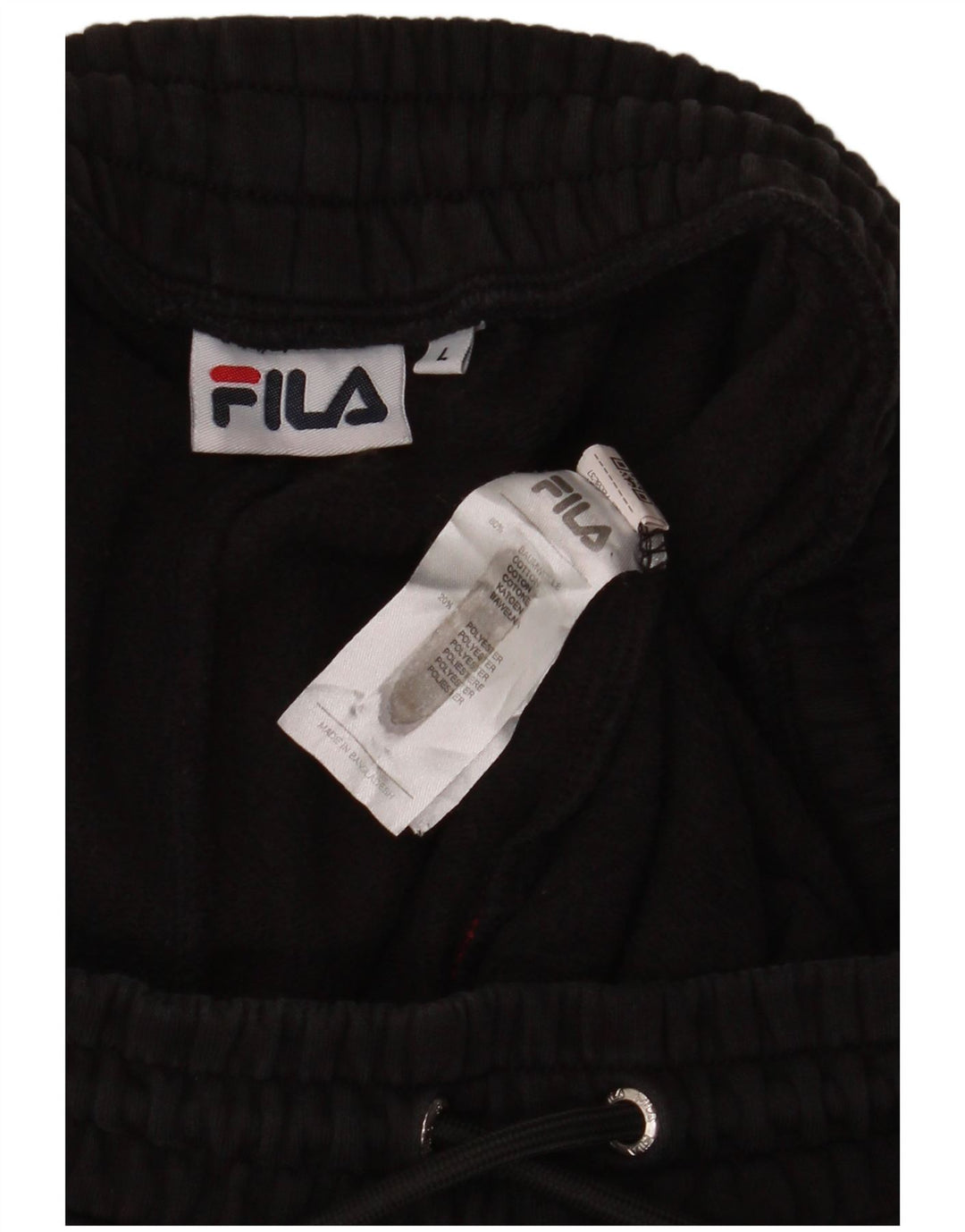 Fila Mens Tracksuit Trousers Joggers Large  Black Cotton