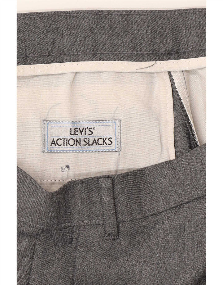 Levi's Mens Straight Chino Trousers W38 L29 Grey Polyester