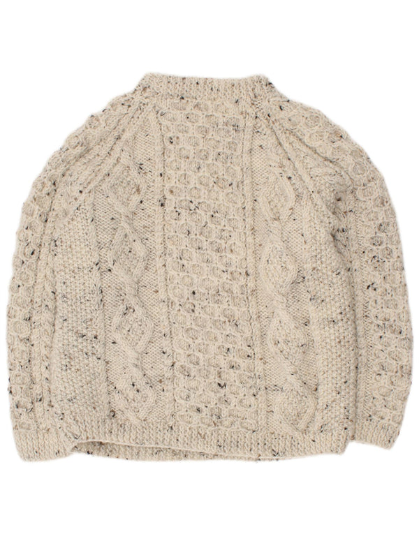 Vintage Boys Turtle Neck Jumper Sweater 5-6 Years Beige Flecked
