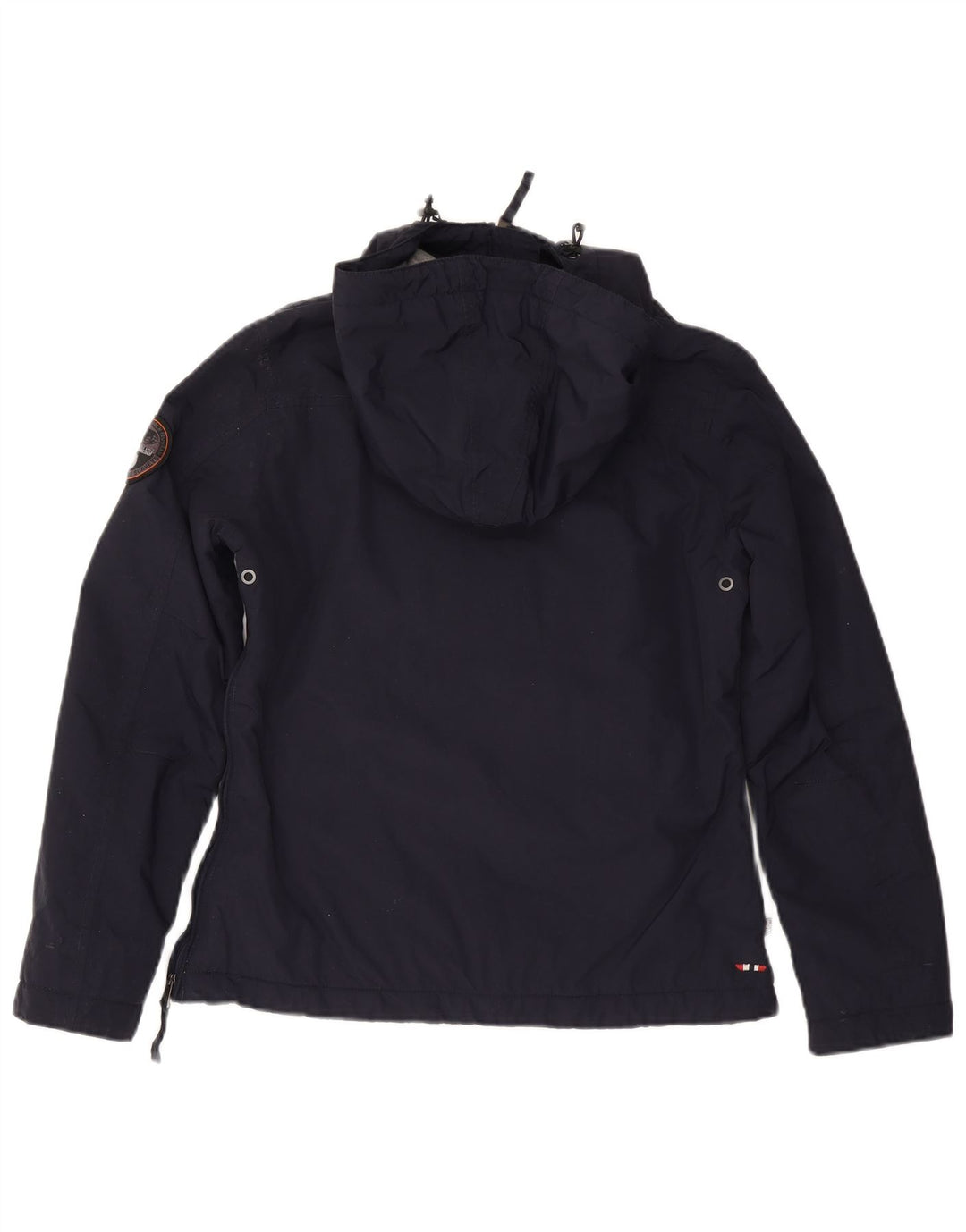 Napapijri Womens Geographic Graphic Anorak Jacket UK 14 Medium Navy Blue