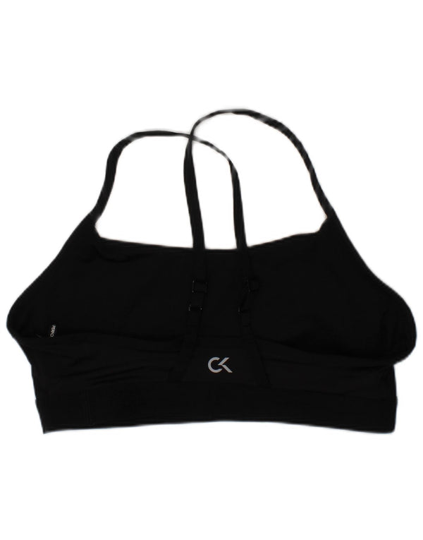 Calvin Klein Womens Graphic Sport Bra Top Small Black Sports