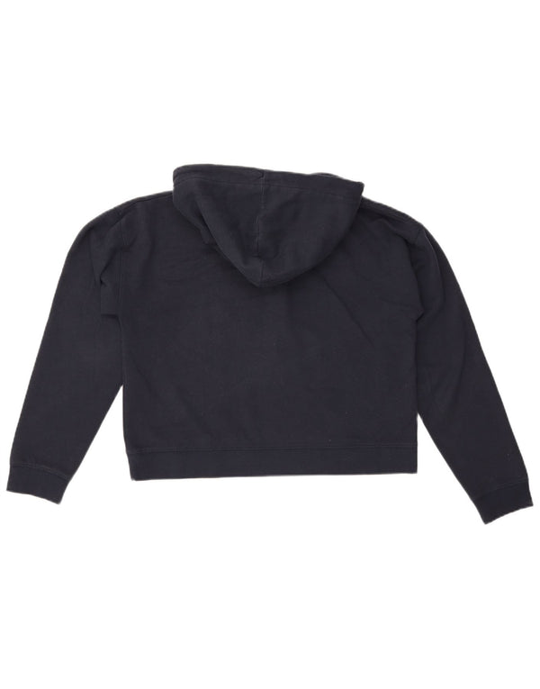 JACK WILLS Womens Oversized Crop Hoodie Jumper UK 10 Small  Navy Blue