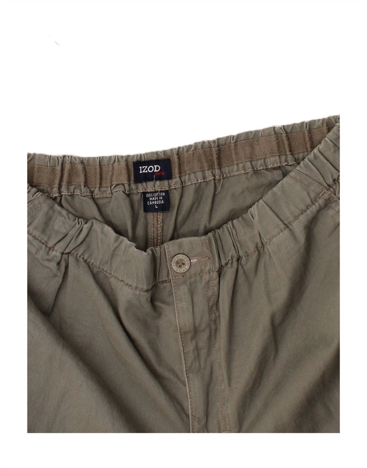 IZOD Mens Chino Shorts Large W36 Grey Cotton Vintage Izod and Second-Hand Izod from Messina Hembry 