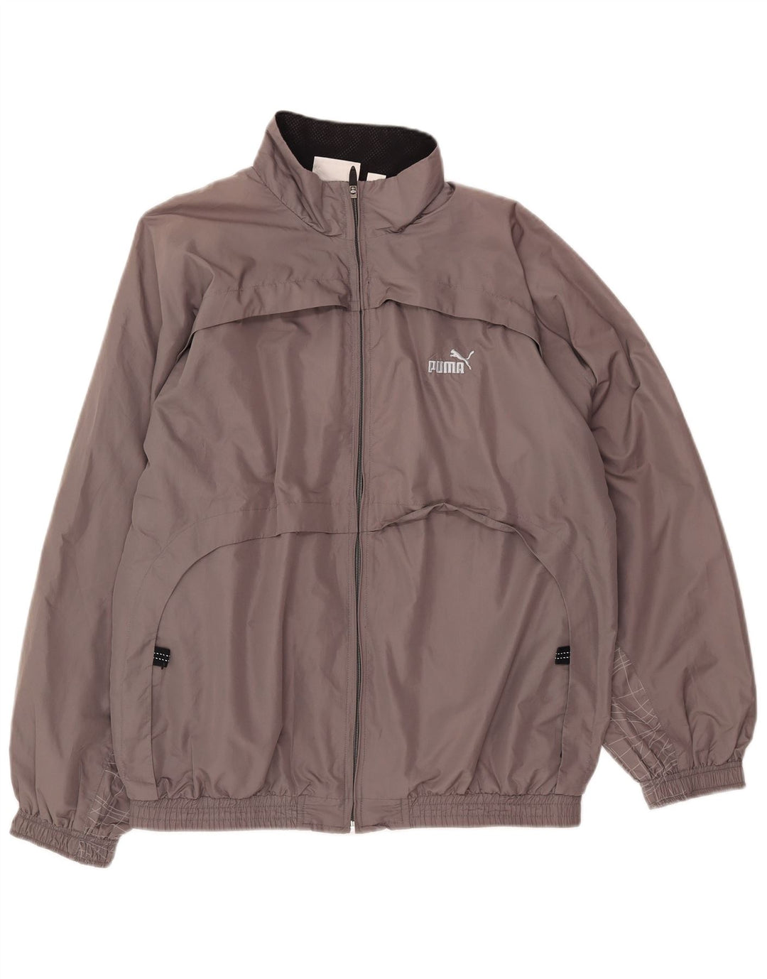 Puma Mens Bomber Jacket UK 38 Medium Grey Colourblock Polyester
