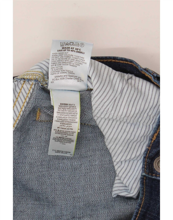Marks & Spencer Mens Regular Fit Straight Jeans W38 L33 Blue Cotton