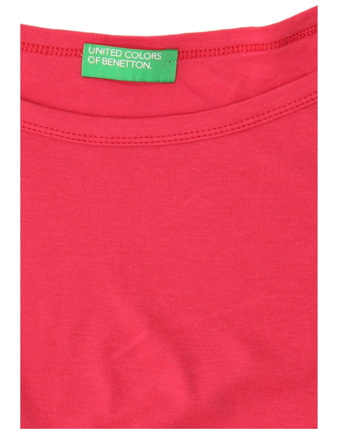 BENETTON Womens Top 3/4 Sleeve UK 14 Large Red