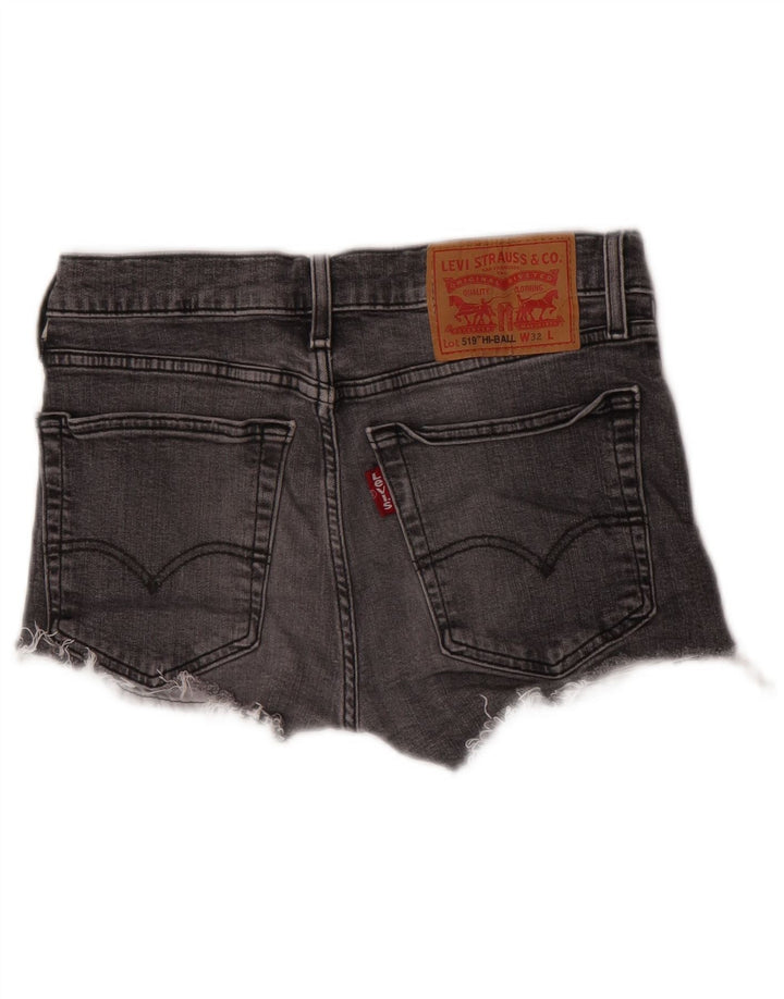Levi's Womens 519 Distressed Denim Hot Pants W32 Large Grey Cotton
