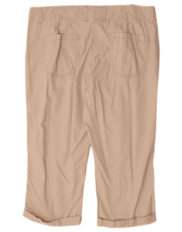 Marks & Spencer Womens Bermuda Shorts UK 12 Medium W32  Beige Cotton