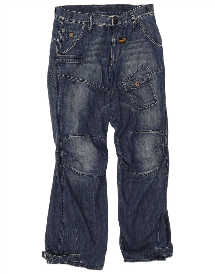 G-STAR Mens Cargo Straight Jeans W32 L32 Blue Cotton