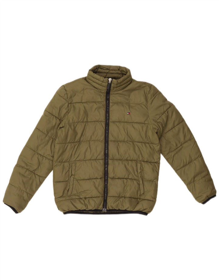 TOMMY HILFIGER Boys Padded Jacket 12-13 Years Khaki Nylon
