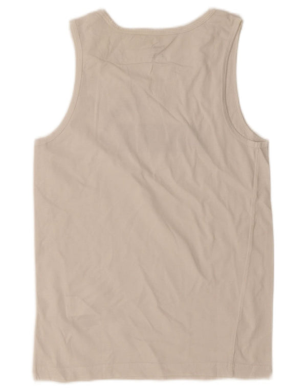 Puma Mens Graphic Vest Top Small White Cotton