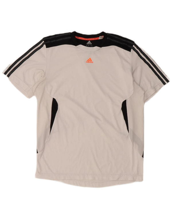 ADIDAS Mens Climacool T-Shirt Top Medium White Colourblock