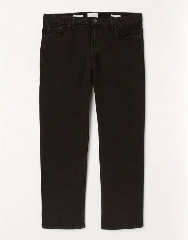 Marks & Spencer Mens Regular Fit Straight Jeans W38 L31 Black Cotton