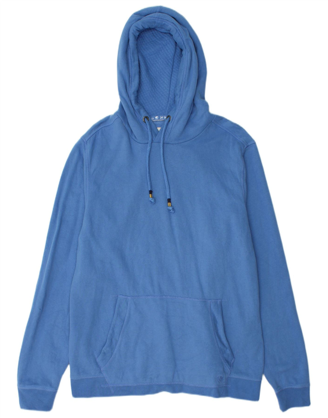 FAT FACE Mens Hoodie Jumper Large Blue Cotton