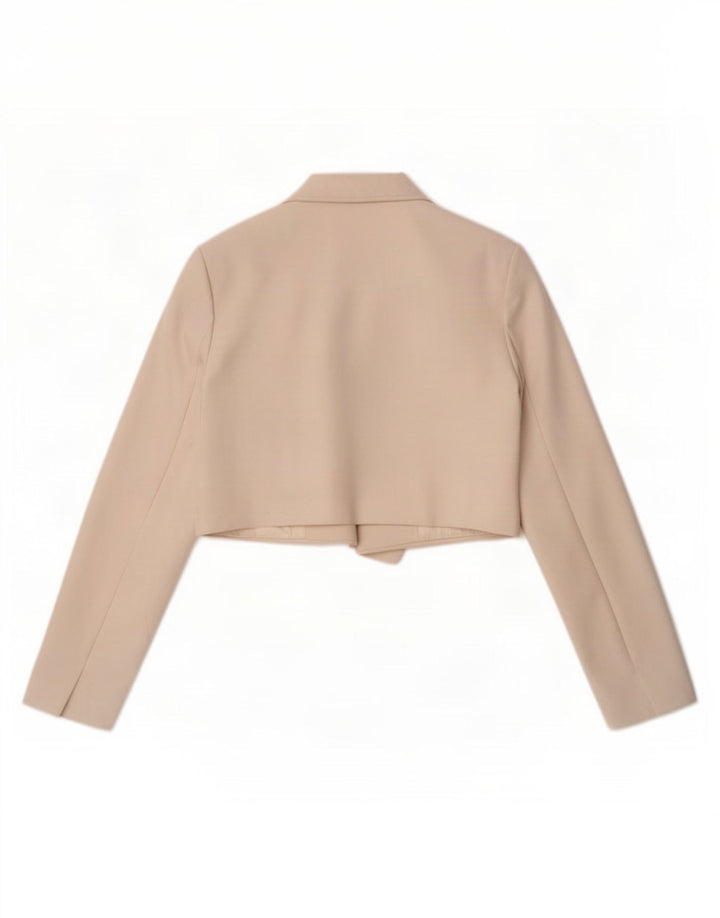 Zara Womens Open Bolero Jacket UK 16 Large Off White Polyester