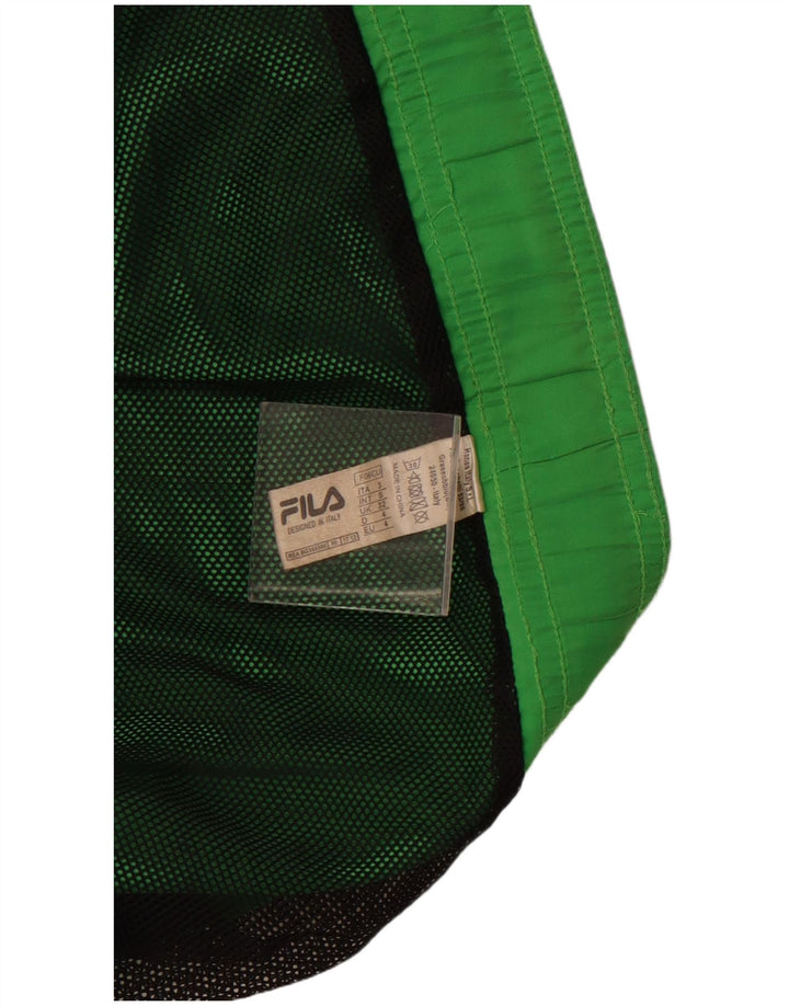 FILA Mens Graphic Swimming Shorts Medium  Green Polyester