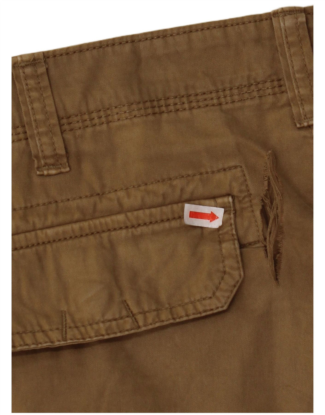 NAPAPIJRI Mens Graphic Cargo Shorts W34 Large Khaki Cotton