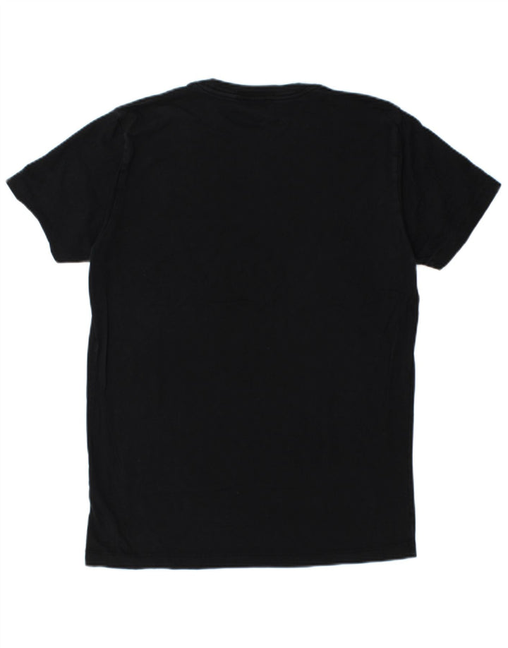 DIESEL Mens Graphic T-Shirt Top Medium Black Cotton