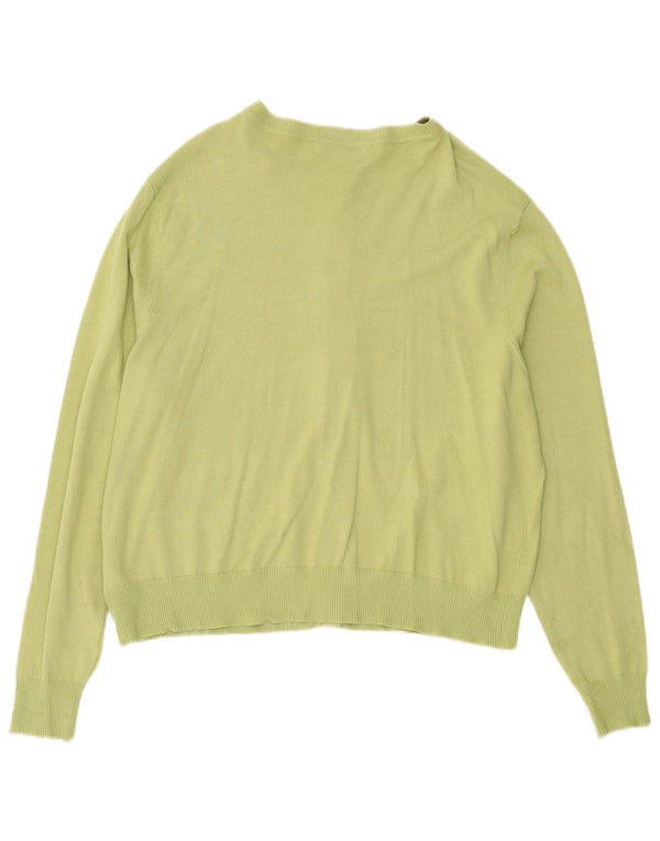 Marks & Spencer Womens Cardigan Sweater UK 16 Large Green Viscose